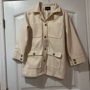 Cream Jacket with Button Details